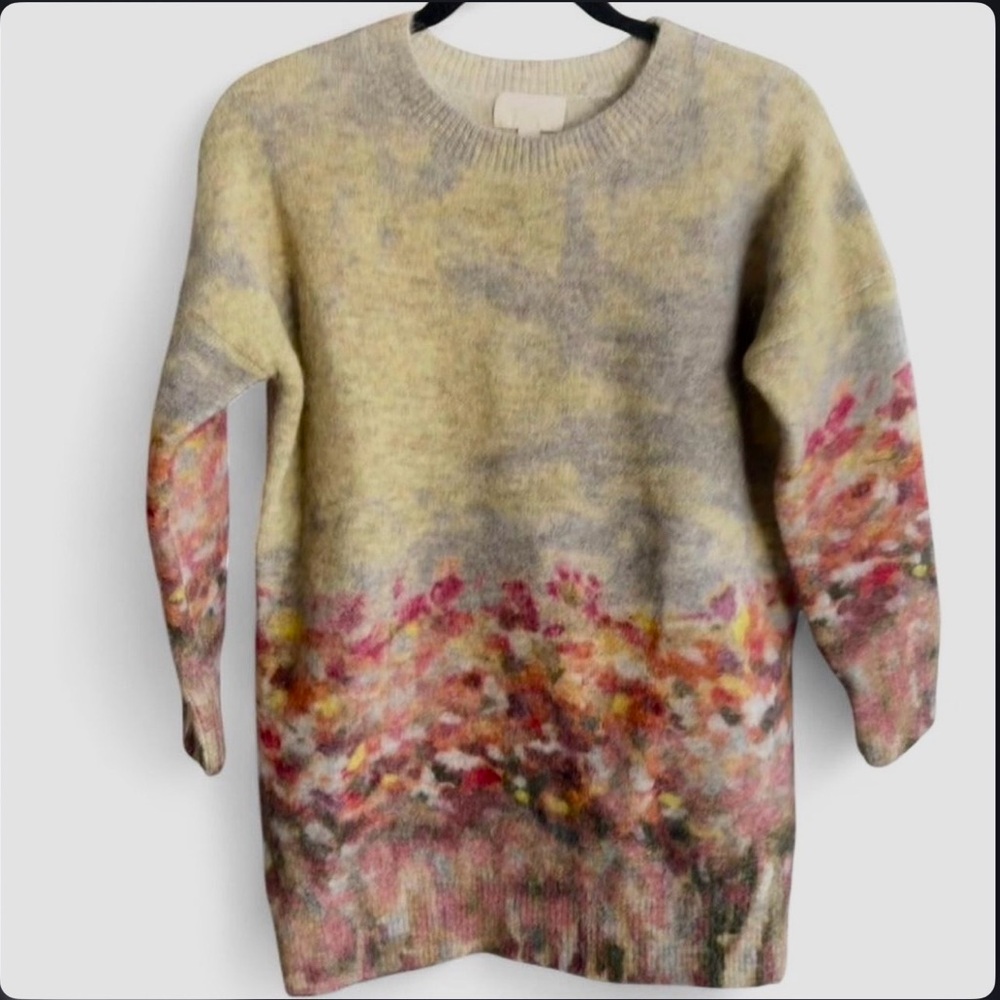 J. Crew Collection Watercolor Floral Sweater